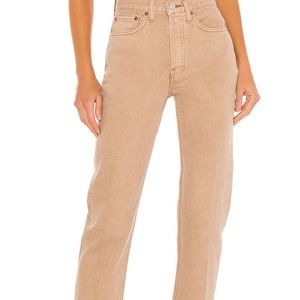 Redone: ultra high rise stove pipe jeans